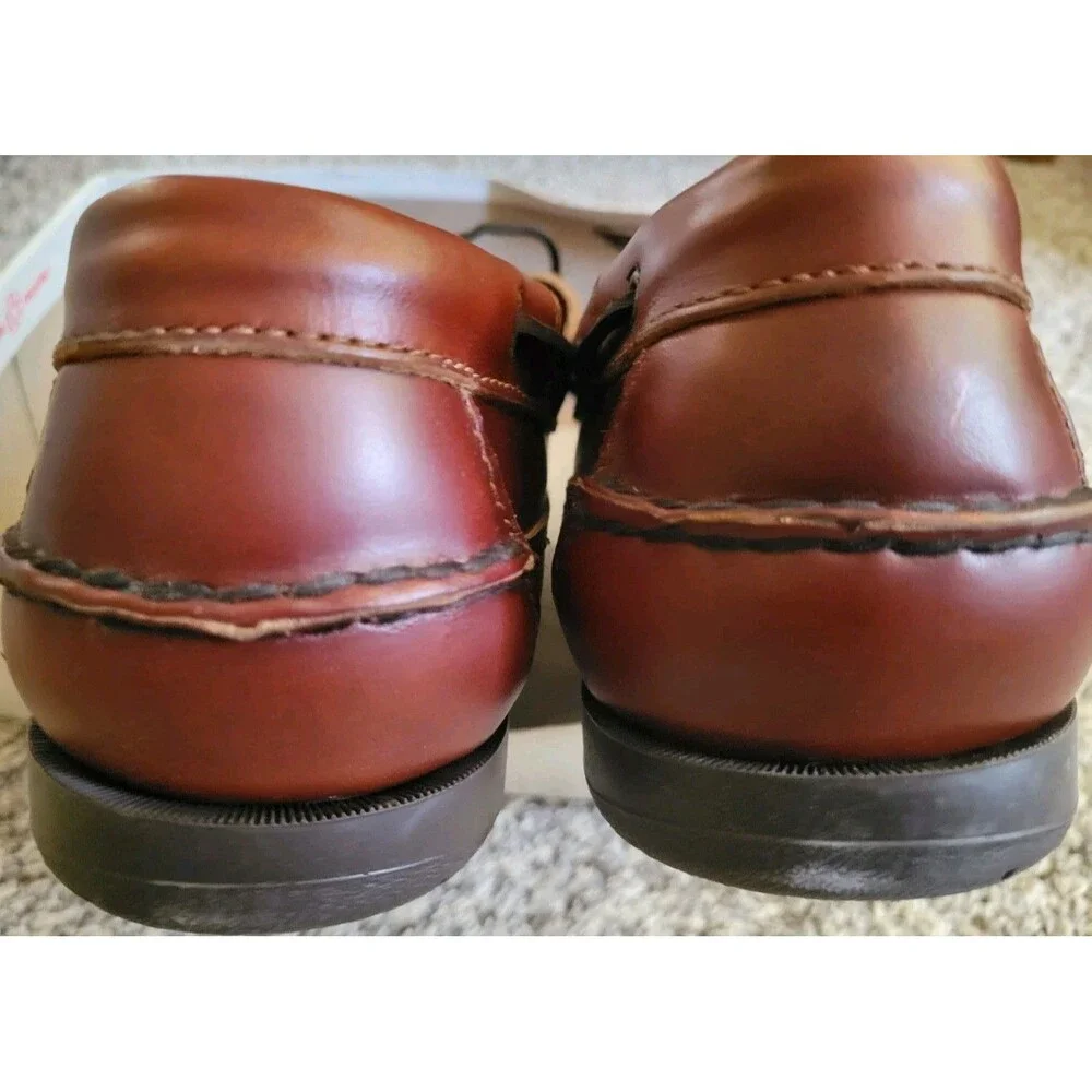 Minnetonka Moccasin Mens 12 BROWN LEATHER WITH SOLE STYLE # 878 Comfort